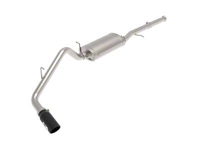 AFE Apollo GT Series 3-Inch Single Exhaust System with Black Tip; Side Exit (09-18 4.3L Silverado 1500)