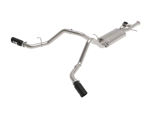 AFE Gemini XV 3-Inch Dual Exhaust System with Black Tips; Side Exit (09-18 4.3L Silverado 1500)