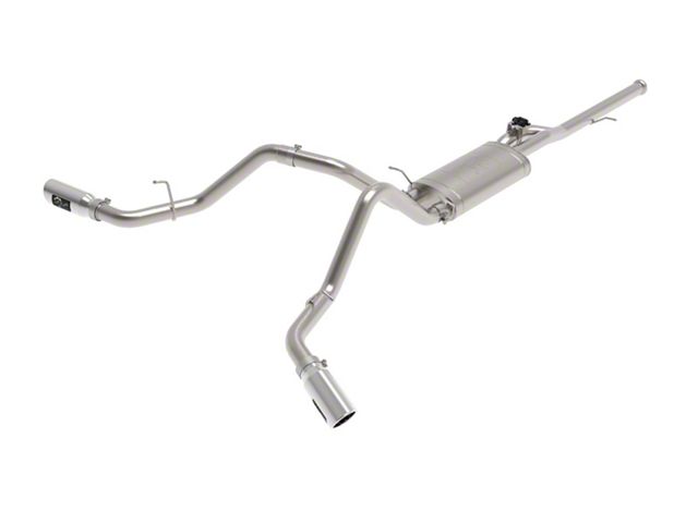 AFE Gemini XV 3-Inch Dual Exhaust System with Polished Tips; Side Exit (14-18 4.3L Silverado 1500)