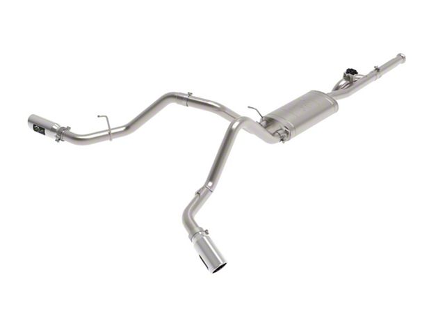AFE Gemini XV 3-Inch Dual Exhaust System with Polished Tips; Side Exit (09-18 4.8L Silverado 1500)