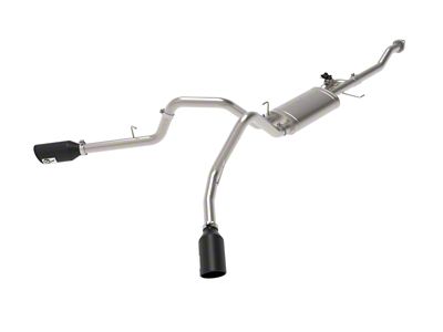 AFE Gemini XV 3-Inch Dual Exhaust System with Black Tips; Side Exit (15-20 5.0L F-150)