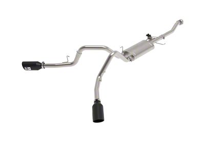 AFE Gemini XV 3-Inch Dual Exhaust System with Black Tips; Side Exit (21-25 5.0L F-150, Excluding Tremor)