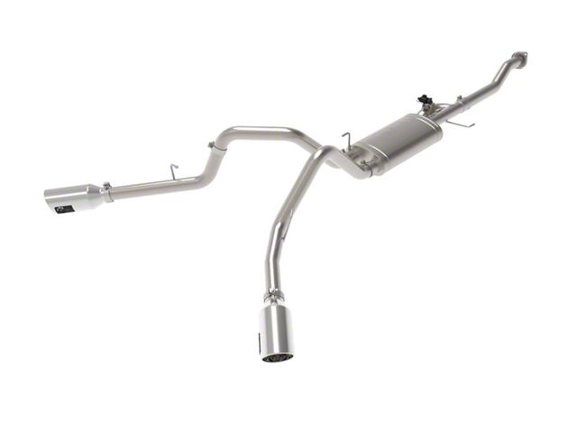 AFE Gemini XV 3-Inch Dual Exhaust System with Polished Tips; Side Exit (15-20 5.0L F-150)