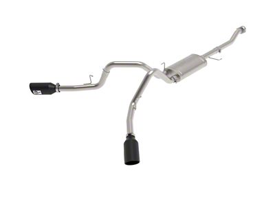 AFE Vulcan Series 3-Inch Dual Exhaust System with Black Tips; Side Exit (21-25 5.0L F-150, Excluding Tremor)