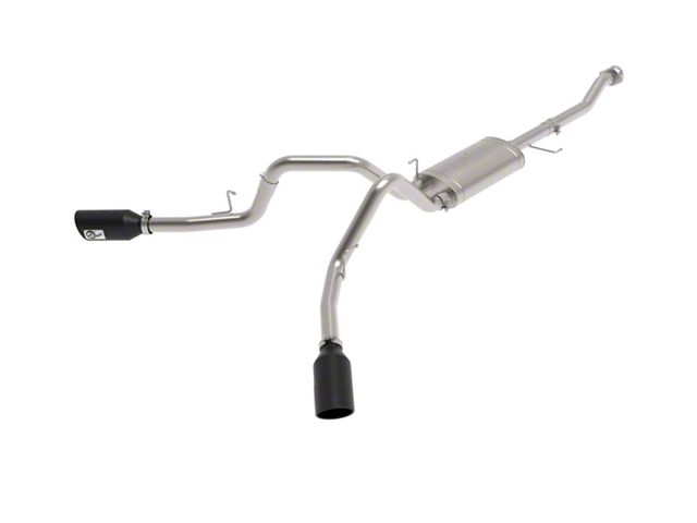 AFE Vulcan Series 3-Inch Dual Exhaust System with Black Tips; Side Exit (21-24 5.0L F-150, Excluding Tremor)