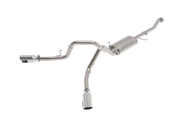 AFE Vulcan Series 3-Inch Dual Exhaust System with Polished Tips; Side Exit (21-24 5.0L F-150, Excluding Tremor)