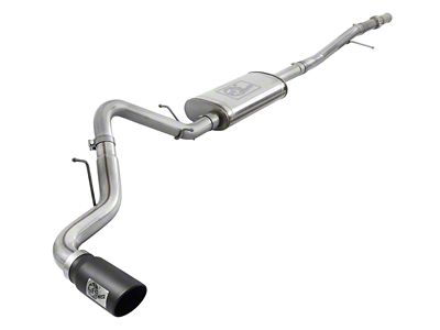 AFE Apollo GT Series Single Exhaust System with Black Tip; Side Exit (19-25 5.3L Sierra 1500)