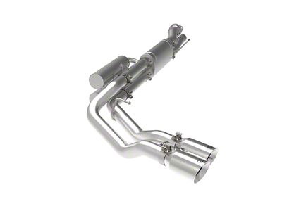 AFE Rebel Series 3-Inch Dual Exhaust System with Polished Tips; Middle Side Exit (17-22 6.2L F-350 Super Duty)