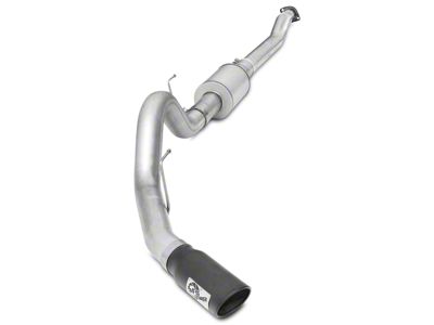 AFE ATLAS 4-Inch Single Exhaust System with Black Tip; Side Exit (15-20 2.7L EcoBoost F-150)