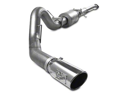 AFE ATLAS 4-Inch Single Exhaust System with Polished Tip; Side Exit (11-14 3.5L EcoBoost F-150)