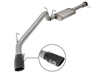 AFE MACH Force-XP 3-Inch Single Exhaust System with Black Tip; Side Exit (15-16 3.6L Canyon)