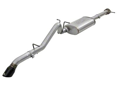 AFE MACH Force-XP Hi-Tuck 3-Inch Single Exhaust System with Black Tip; Rear Exit (15-16 3.6L Canyon)