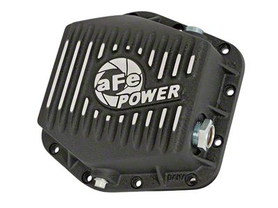 AFE Pro Series Rear Differential Cover with Machined Fins; Black; Dana M220/12 (15-22 Canyon)