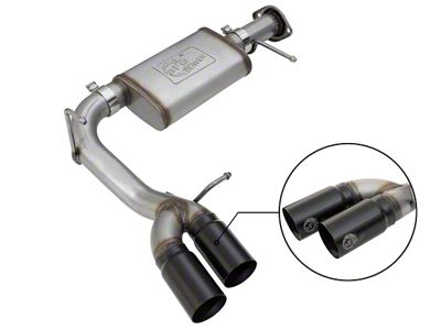 AFE Rebel Series 3-Inch Exhaust System with Black Tips; Middle Side Exit (15-16 3.6L Canyon)