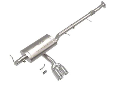 AFE Rebel Series 3-Inch Single Exhaust System with Polished Tips; Middle Side Exit (23-25 Canyon)