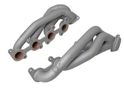 AFE 1-5/8-Inch Twisted Steel Shorty Headers; Titanium Ceramic (15-25 5.0L F-150)