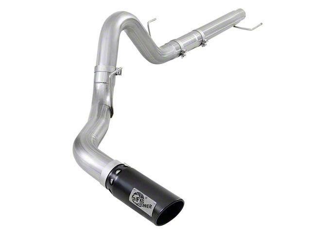 AFE ATLAS 4-Inch DPF-Back Single Exhaust System with Black Tip; Side Exit (18-20 3.0L Powerstroke F-150)