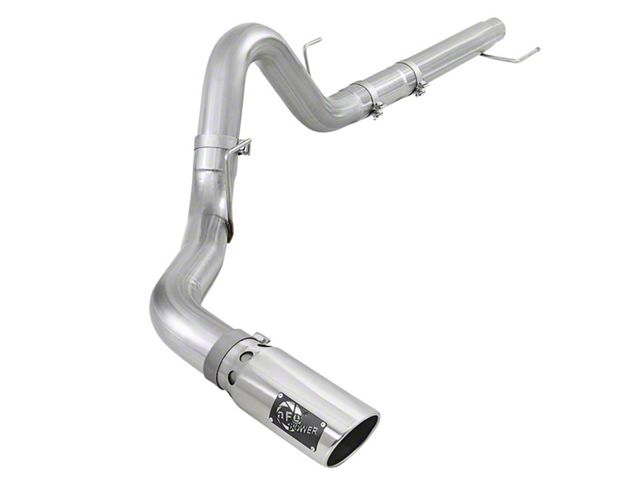 AFE ATLAS 4-Inch DPF-Back Single Exhaust System with Polished Tip; Side Exit (18-20 3.0L Powerstroke F-150)