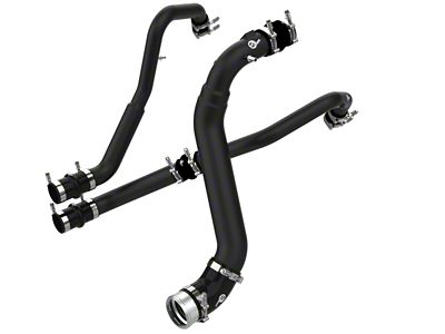 AFE BladeRunner Hot and Cold Charge Pipe Kit; Black (21-25 2.7L EcoBoost F-150)
