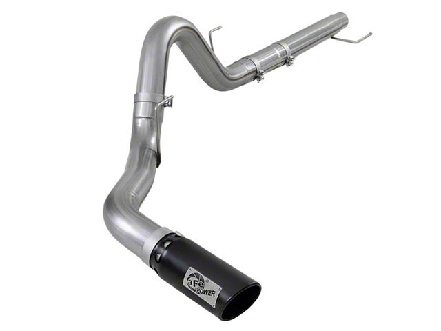 AFE Large Bore-HD 4-Inch DPF-Back Single Exhaust System with Black Tip; Side Exit (18-20 3.0L Powerstroke F-150)