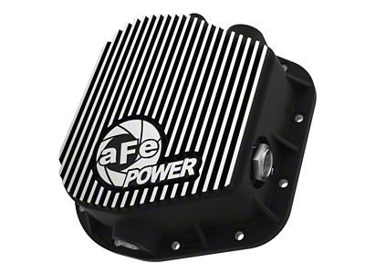 AFE Pro Series Rear Differential Cover with Machined Fins; Black; Ford 9.75 Rear Axles (97-24 F-150, Excluding Lightning)