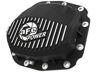 AFE Pro Series Rear Differential Cover with Machined Fins; Black; Super 8.8 Rear Axles (15-25 F-150)