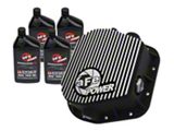AFE Pro Series Rear Differential Cover with Machined Fins and 75w-90 Gear Oil; Black; Ford 9.75 Rear Axles (97-24 F-150, Excluding Lightning)