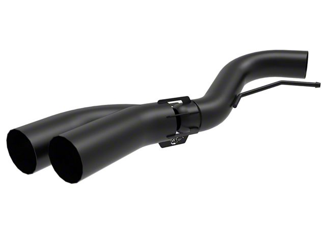 AFE Rebel Series 3.50-Inch DPF-Back Single Exhaust System with Black Tips; Middle Side Exit (18-20 3.0L Powerstroke F-150)