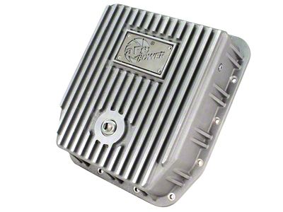 AFE Street Series Transmission Pan with Machined Fins; Raw; AODE/4R70W (97-08 V8 F-150)