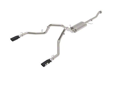 AFE Vulcan Series 3-Inch Dual Exhaust System with Black Tips; Rear Exit (21-25 3.5L EcoBoost F-150, Excluding Raptor & Tremor)