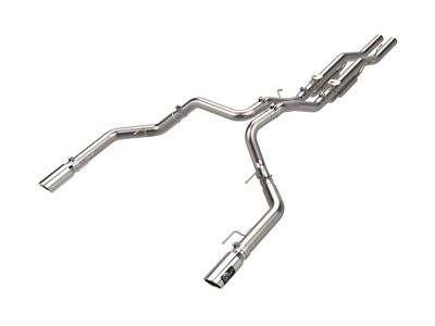 AFE Vulcan Series 3 to 3-1/2-Inch Dual Exhaust System with Polished Tips; Rear Exit (23-26 F-150 Raptor R)