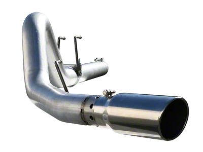 AFE Large Bore-HD 4-Inch DPF-Back Single Exhaust System with Polished Tip; Side Exit (08-10 6.4L Powerstroke F-250 Super Duty)