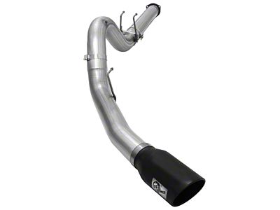 AFE Large Bore-HD 5-Inch DPF-Back Single Exhaust System with Black Tip; Side Exit (15-16 6.7L Powerstroke F-250 Super Duty)