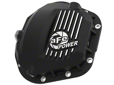 AFE Pro Series Front Differential Cover with Machined Fins; Black; Dana 50/60/61 (11-16 F-250 Super Duty)