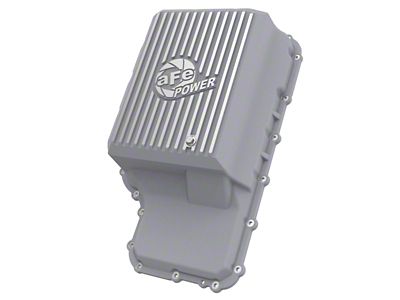 AFE Street Series Transmission Pan with Machined Fins; Raw (20-22 F-250 Super Duty)