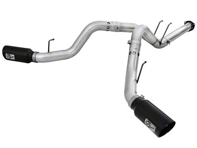 AFE ATLAS 4-Inch DPF-Back Dual Exhaust System with Black Tips; Side Exit (11-14 6.7L Powerstroke F-350 Super Duty)