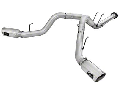 AFE ATLAS 4-Inch DPF-Back Dual Exhaust System with Polished Tips; Side Exit (11-14 6.7L Powerstroke F-350 Super Duty)