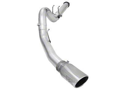 AFE ATLAS 5-Inch DPF-Back Single Exhaust System with Polished Tip; Side Exit (15-16 6.7L Powerstroke F-350 Super Duty)