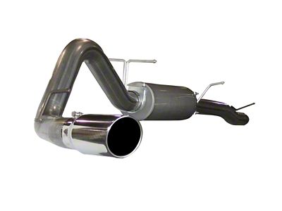 AFE Large Bore-HD 4-Inch Single Exhaust System with Polished Tip; Side Exit (03-07 6.0L Powerstroke F-350 Super Duty)