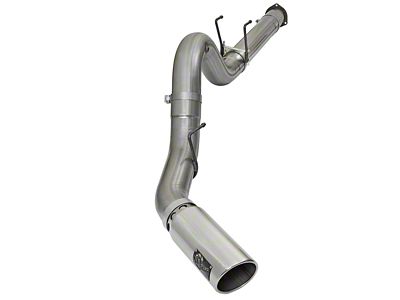 AFE Large Bore-HD 5-Inch DPF-Back Single Exhaust System with Polished Tip; Side Exit (17-22 6.7L Powerstroke F-350 Super Duty)