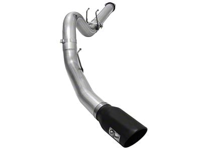 AFE Large Bore-HD 5-Inch DPF-Back Single Exhaust System with Black Tip; Side Exit (15-16 6.7L Powerstroke F-350 Super Duty)