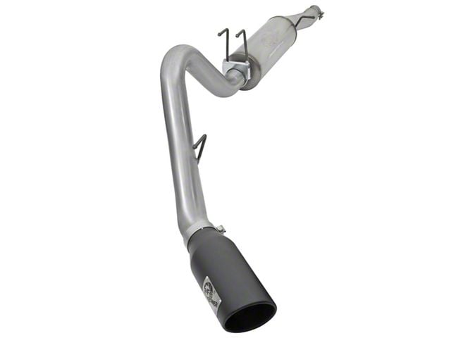 AFE MACH Force-XP 4-Inch Single Exhaust System with Black Tip; Side Exit (17-22 6.2L, 7.3L F-350 Super Duty)