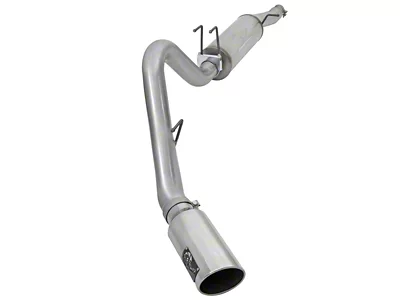 AFE MACH Force-XP 4-Inch Single Exhaust System with Polished Tip; Side Exit (17-22 6.2L, 7.3L F-350 Super Duty)