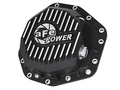 AFE Pro Series Rear Differential Cover with Machined Fins; Black; Dana M275-14 (17-22 6.7L Powerstroke F-350 Super Duty SRW)