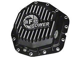 AFE Pro Series Rear Differential Cover with Machined Fins; Black; Dana M300-14 (17-22 6.7L Powerstroke F-350 Super Duty)