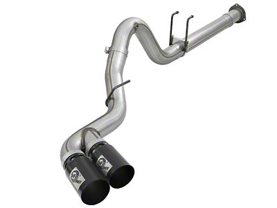 AFE Rebel XD Series 4-Inch DPF-Back Single Exhaust System with Black Tips; Side Exit (17-22 6.7L Powerstroke F-350 Super Duty)