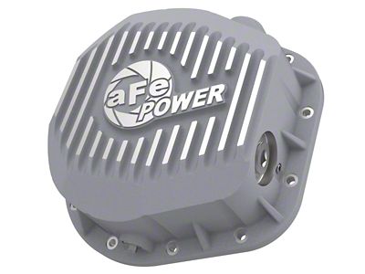 AFE Street Series Rear Differential Cover Raw with Machined Fins; Raw; 10.25/10.50-Inch (99-25 F-350 Super Duty SRW)