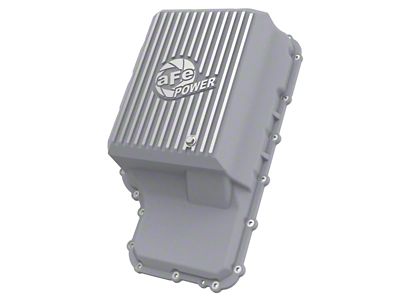 AFE Street Series Transmission Pan; Raw with Machined Fins (20-22 F-350 Super Duty w/ 10R140 Transmission)