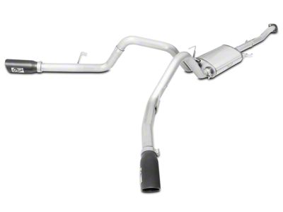 AFE MACH Force-XP 3-Inch Dual Exhaust System with Black Tips; Side Exit (15-20 2.7L EcoBoost F-150)