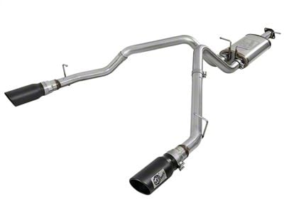 AFE MACH Force-XP 3-Inch Dual Exhaust System with Black Tips; Rear Exit (19-24 5.7L RAM 1500)